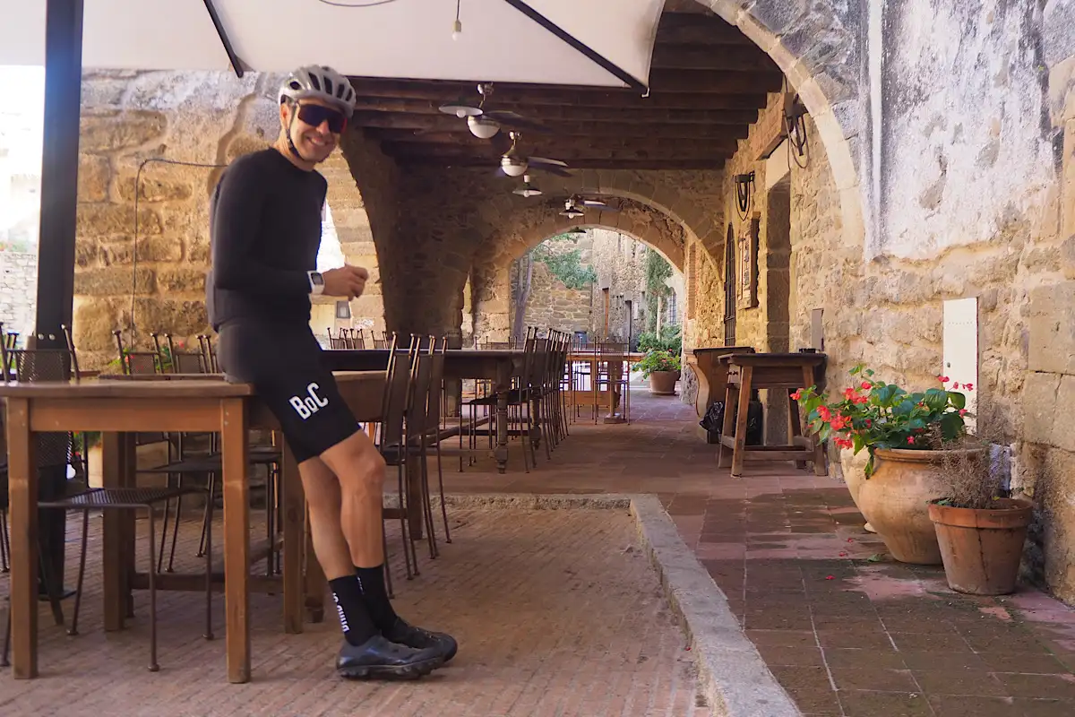 Café y ciclismo.